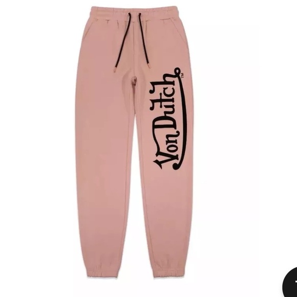 Von Dutch Pink Hoodie Sweatshirt with Drawstring Hood and Graphic Design - Picture 7 of 9